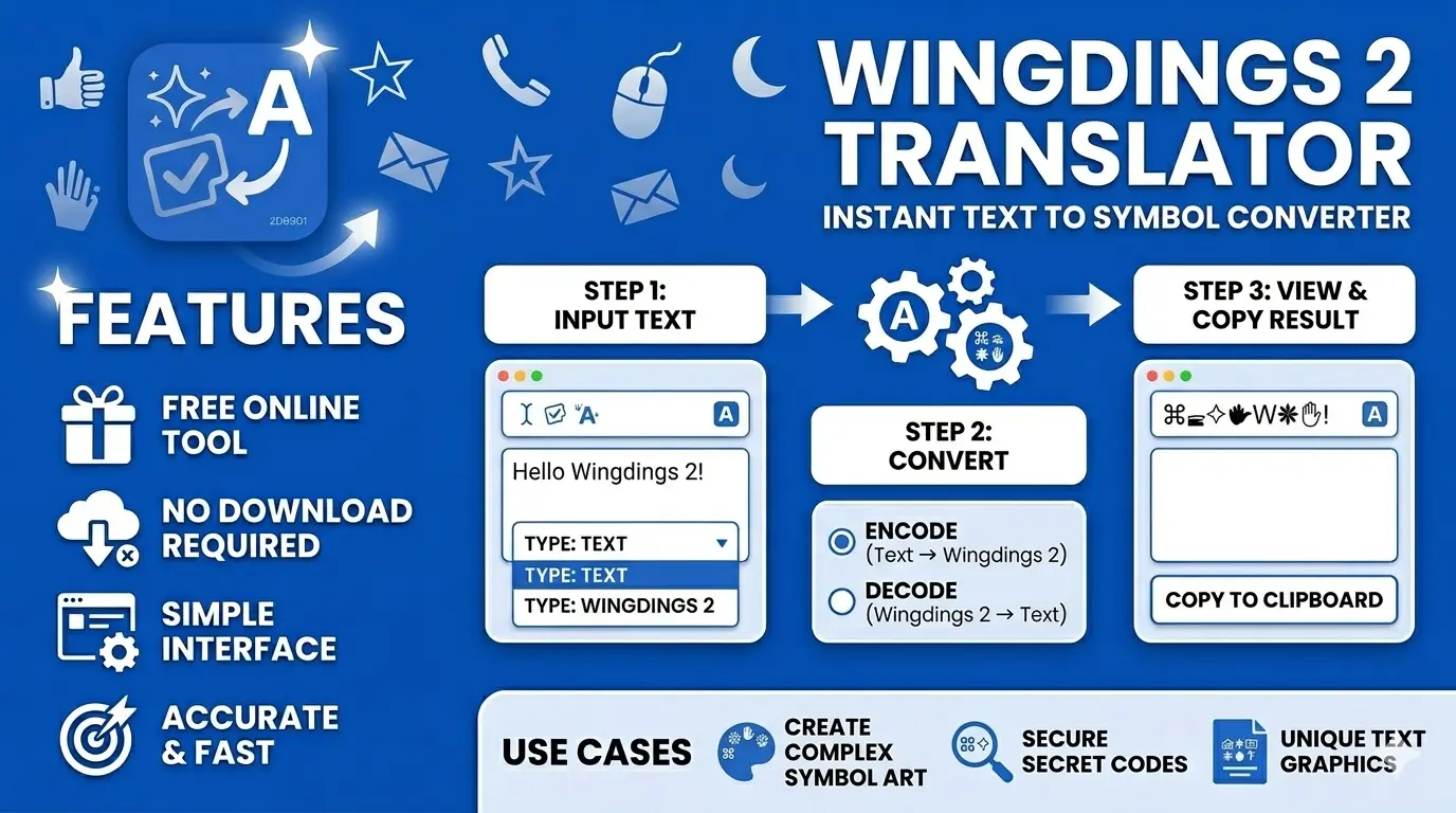 wingdings 2 translator